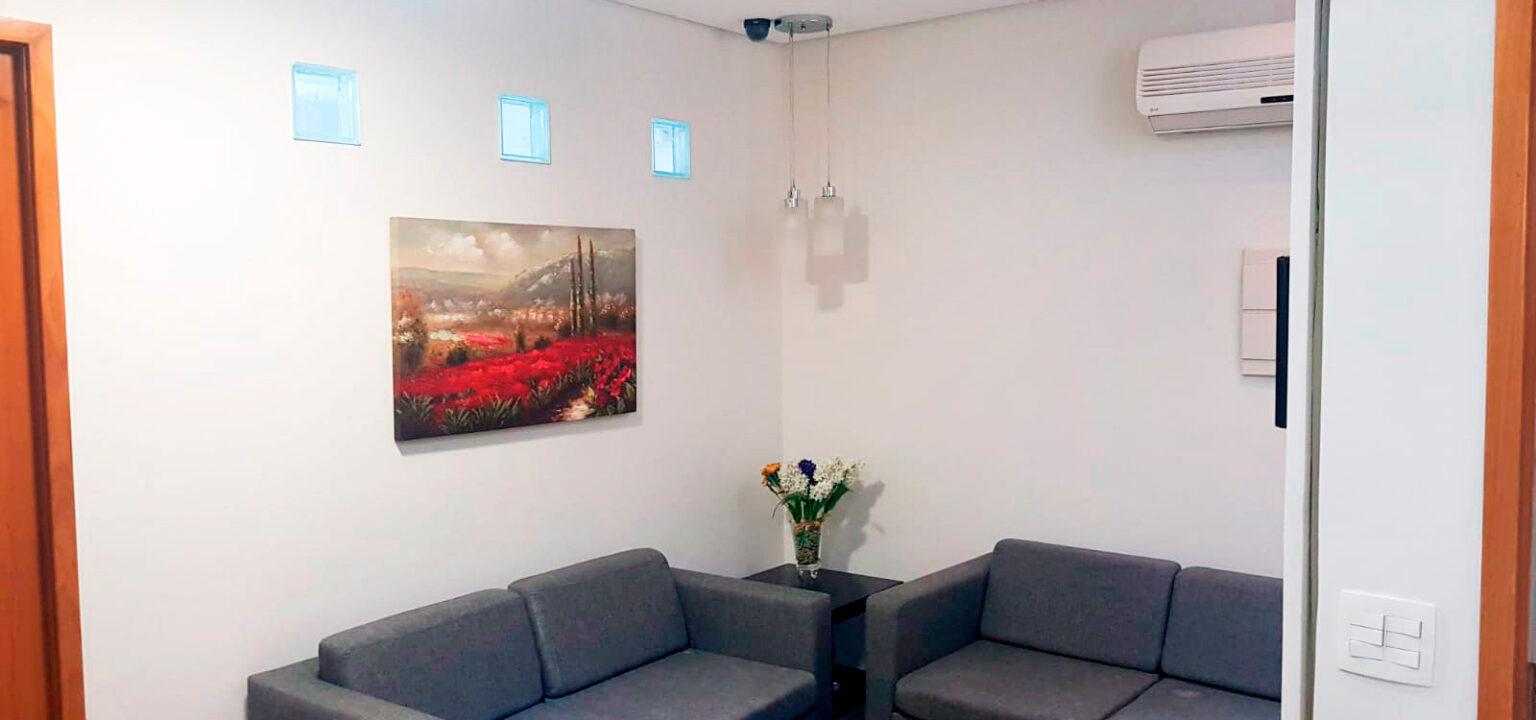 Sala de espera da clínica